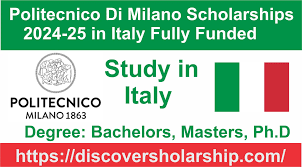 Politecnico Di Milano Scholarship 2024 in Italy Application - How To Apply